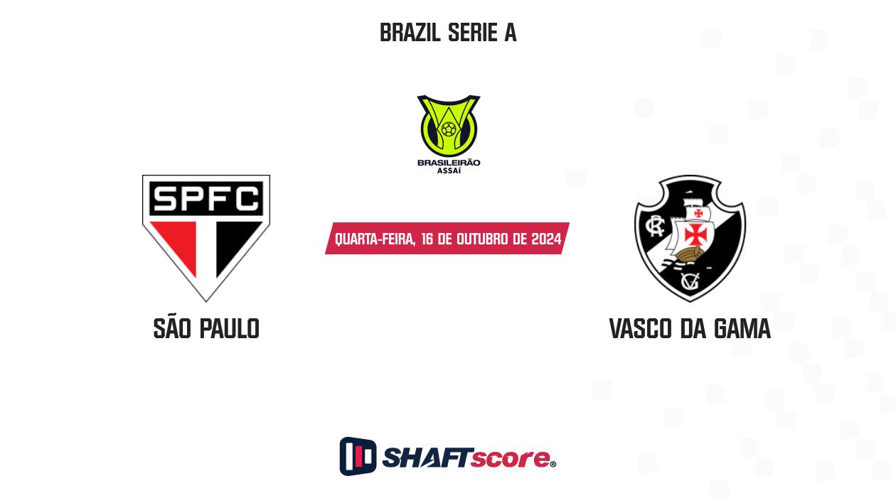 Palpite: São Paulo vs Vasco da Gama