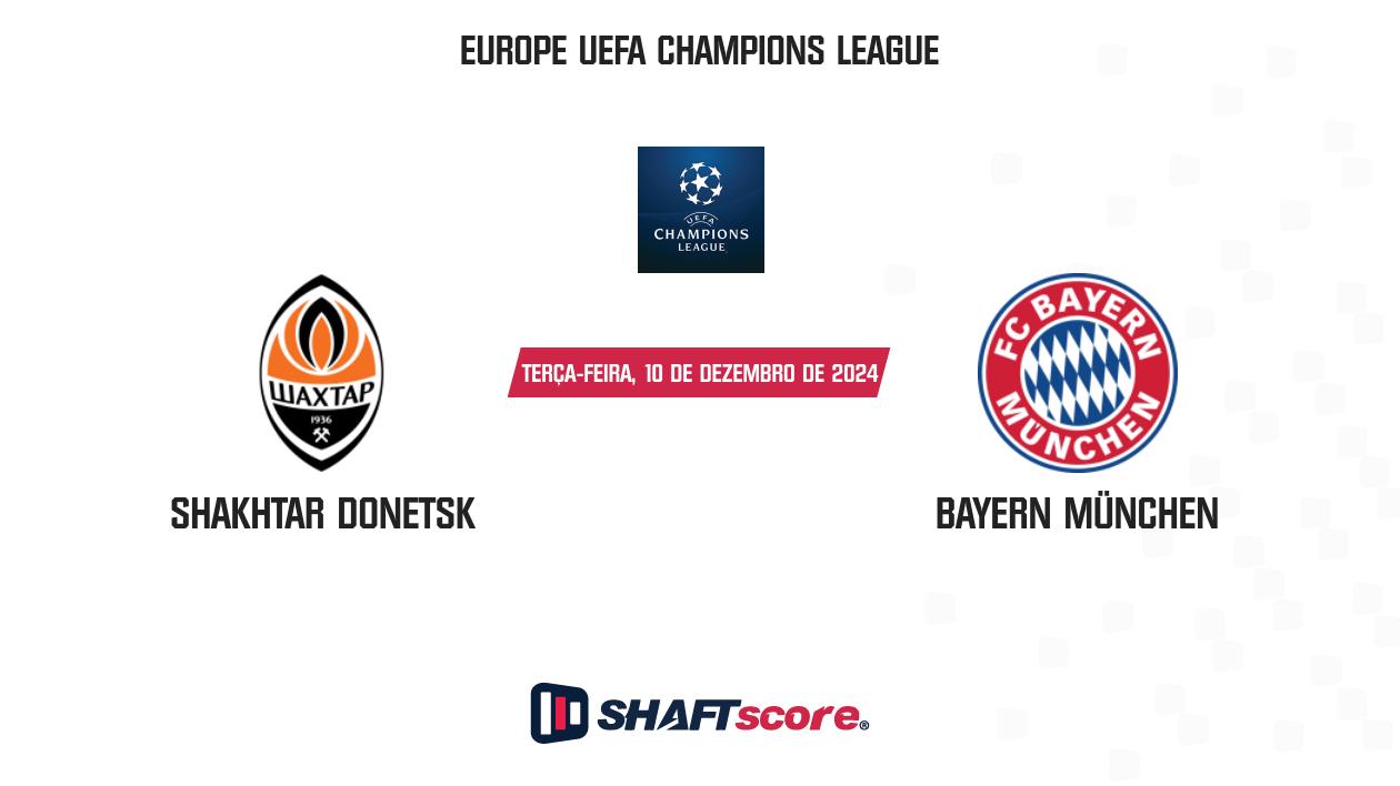 Palpite: Shakhtar Donetsk vs Bayern München