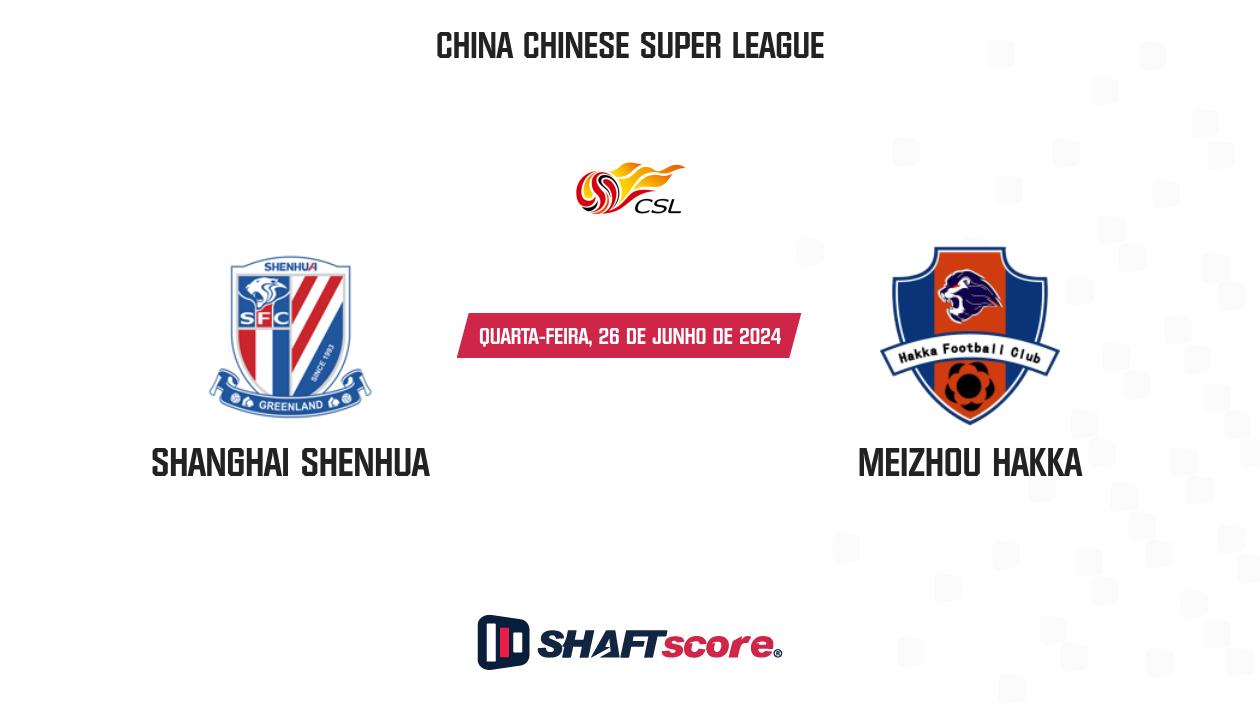 Palpite: Shanghai Shenhua vs Meizhou Hakka