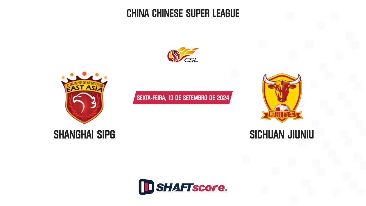 Palpite: Shanghai SIPG vs Sichuan Jiuniu