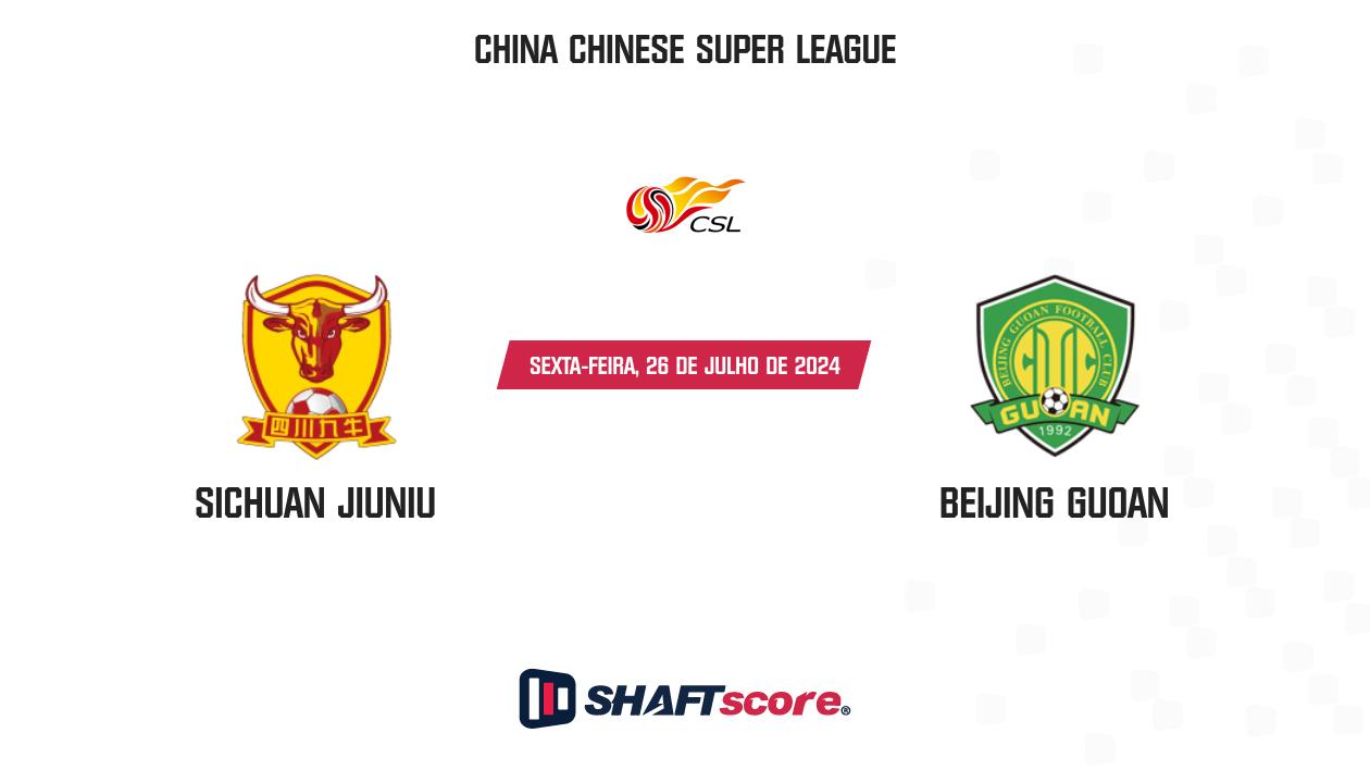 Palpite: Sichuan Jiuniu vs Beijing Guoan