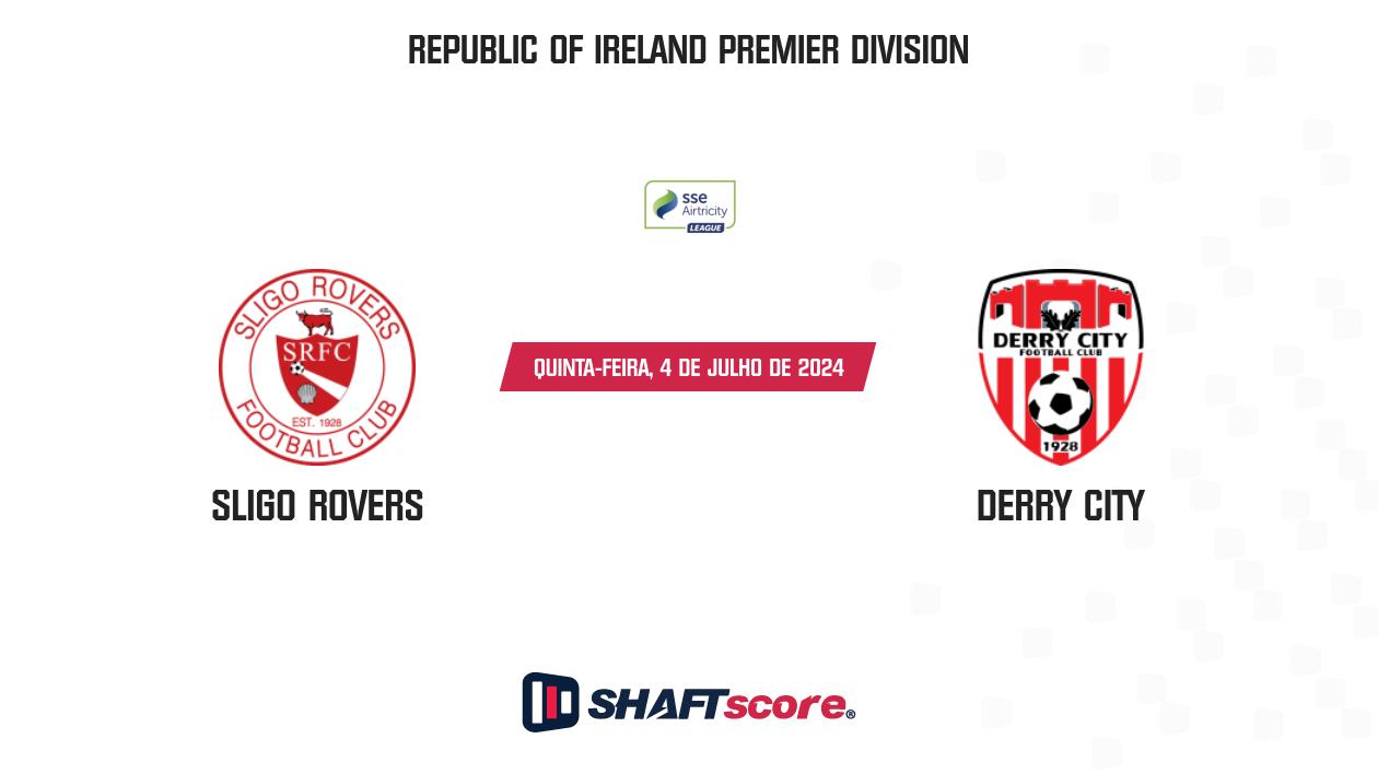 Palpite: Sligo Rovers vs Derry City