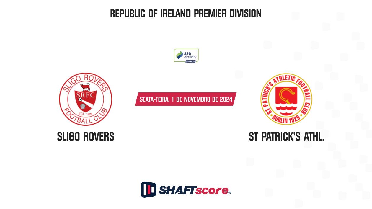 Palpite: Sligo Rovers vs St Patrick's Athl.