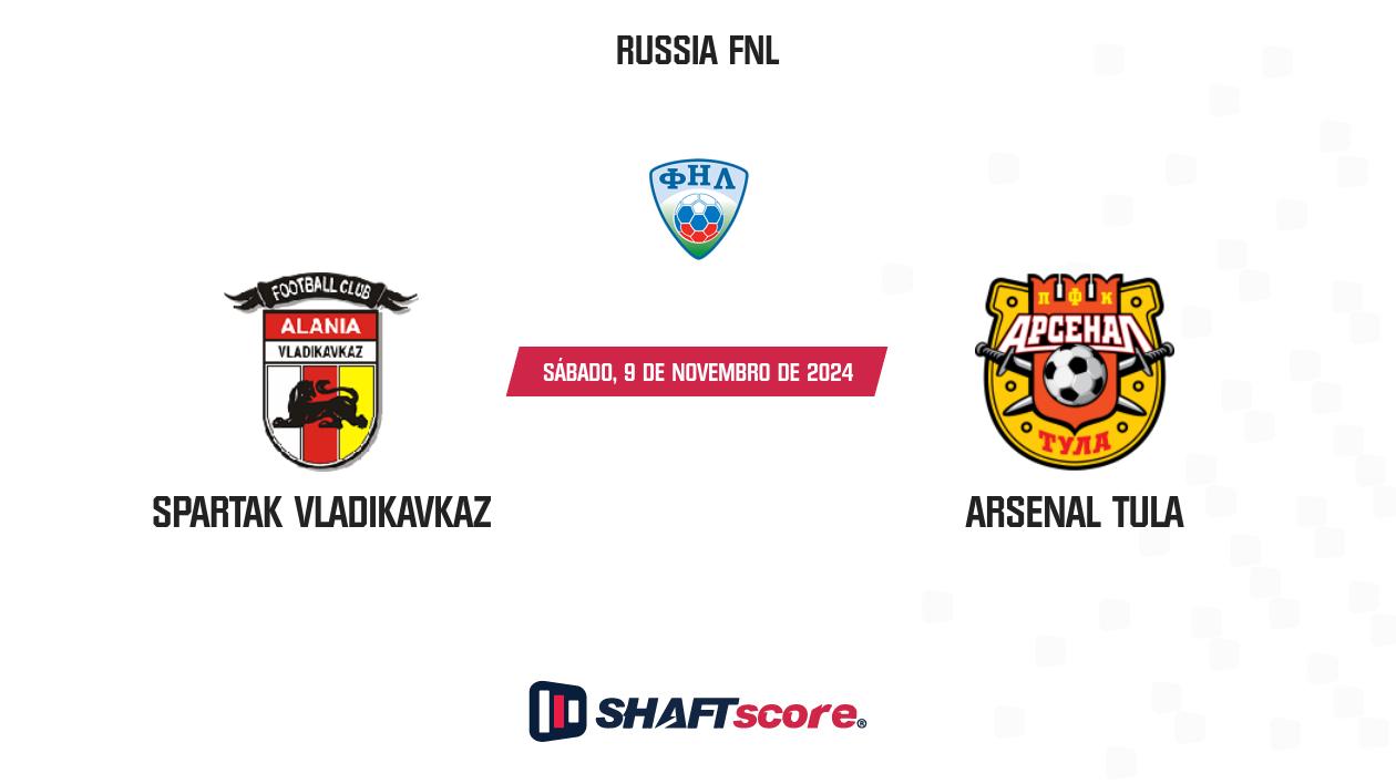 Palpite: Spartak Vladikavkaz vs Arsenal Tula