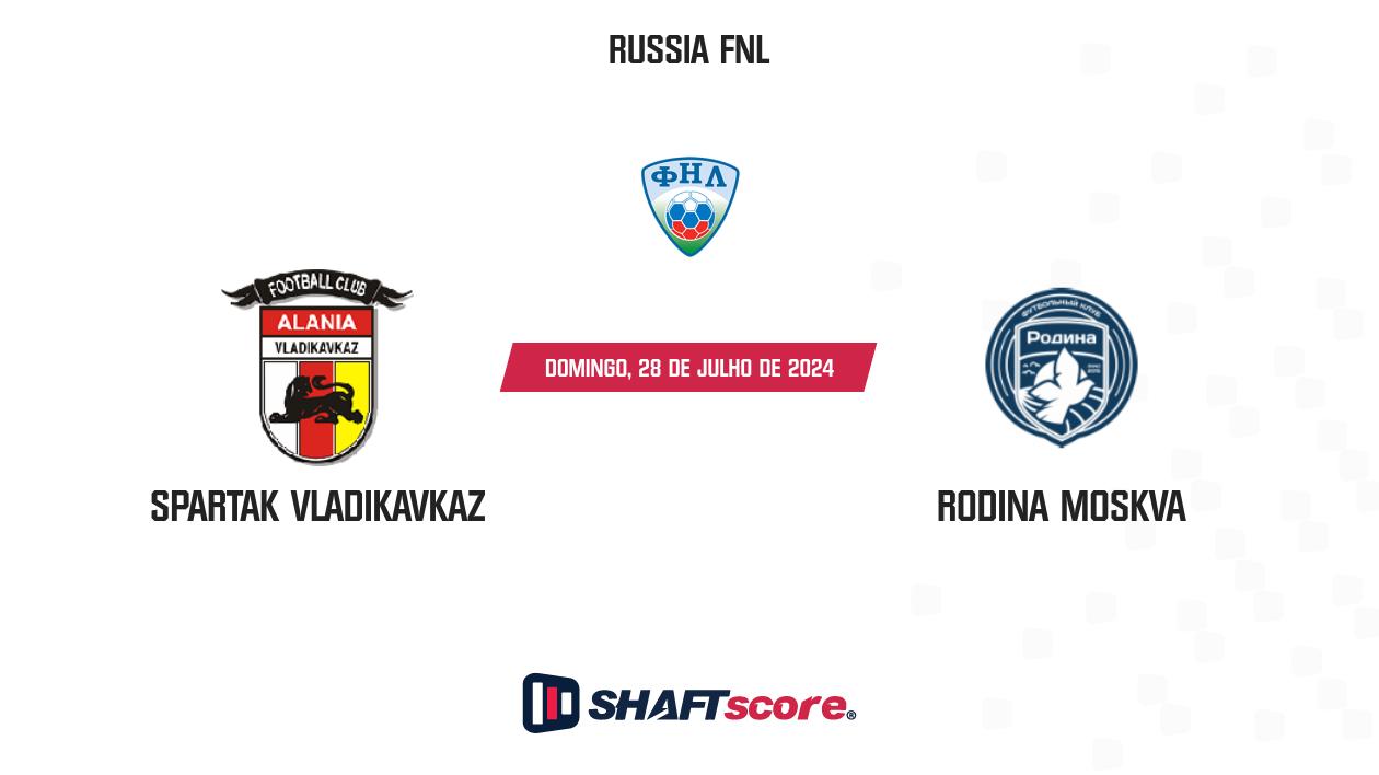 Palpite: Spartak Vladikavkaz vs Rodina Moskva