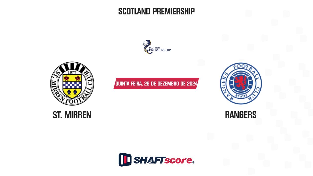 Palpite: St. Mirren vs Rangers