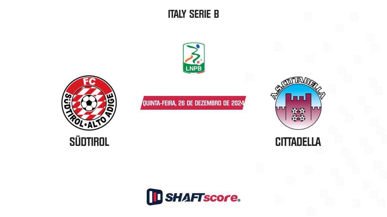 Palpite: Südtirol vs Cittadella