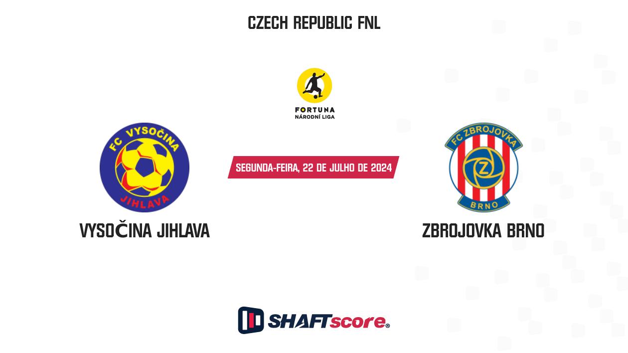 Palpite: Vysočina Jihlava vs Zbrojovka Brno