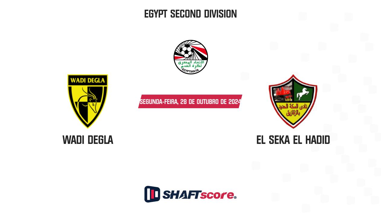 Palpite: Wadi Degla vs El Seka El Hadid