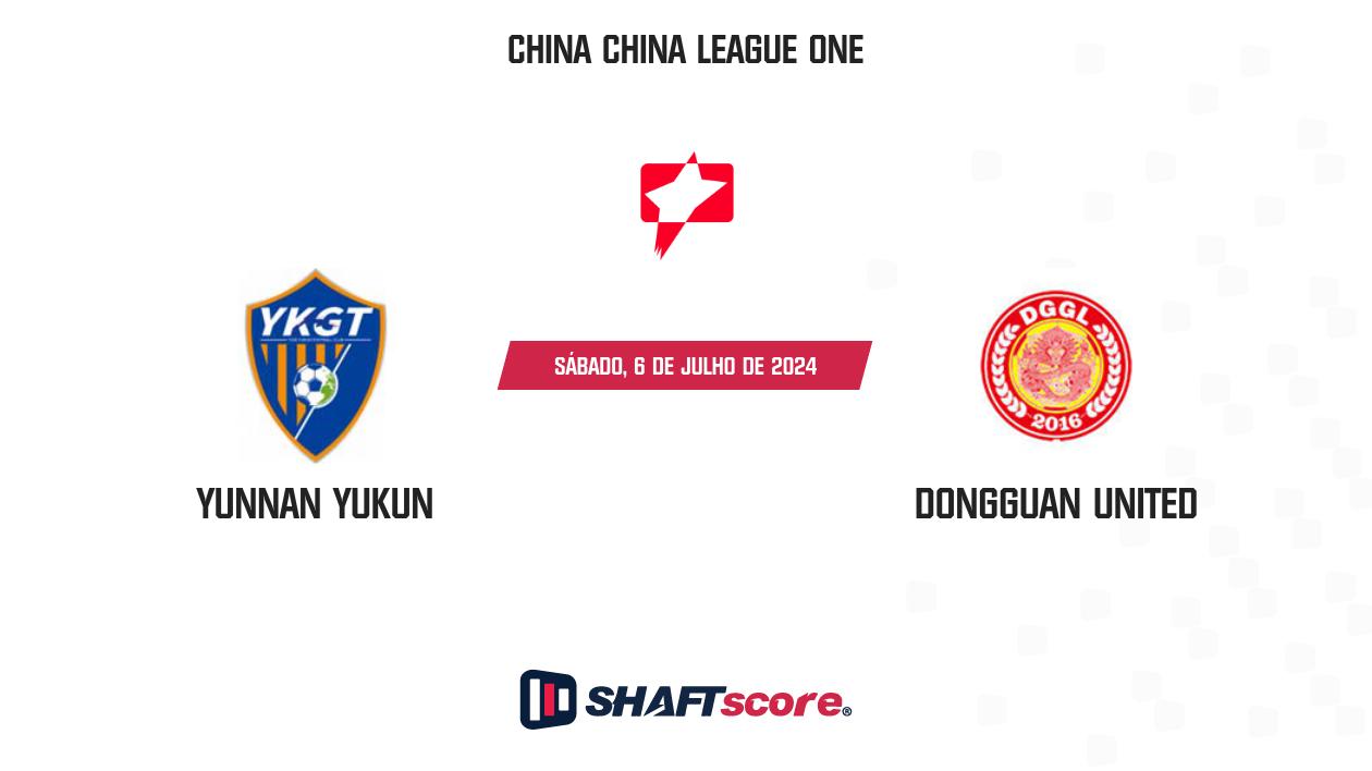 Palpite: Yunnan Yukun vs Dongguan United