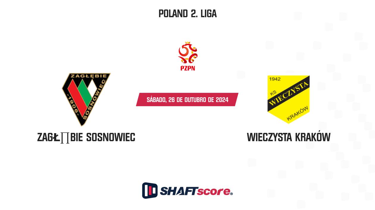 Palpite: Zagłębie Sosnowiec vs Wieczysta Kraków