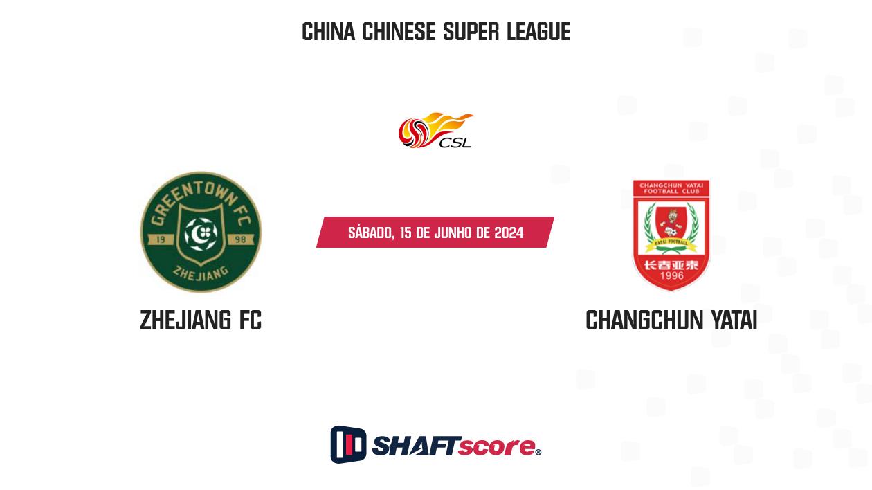 Palpite: Zhejiang FC vs Changchun Yatai